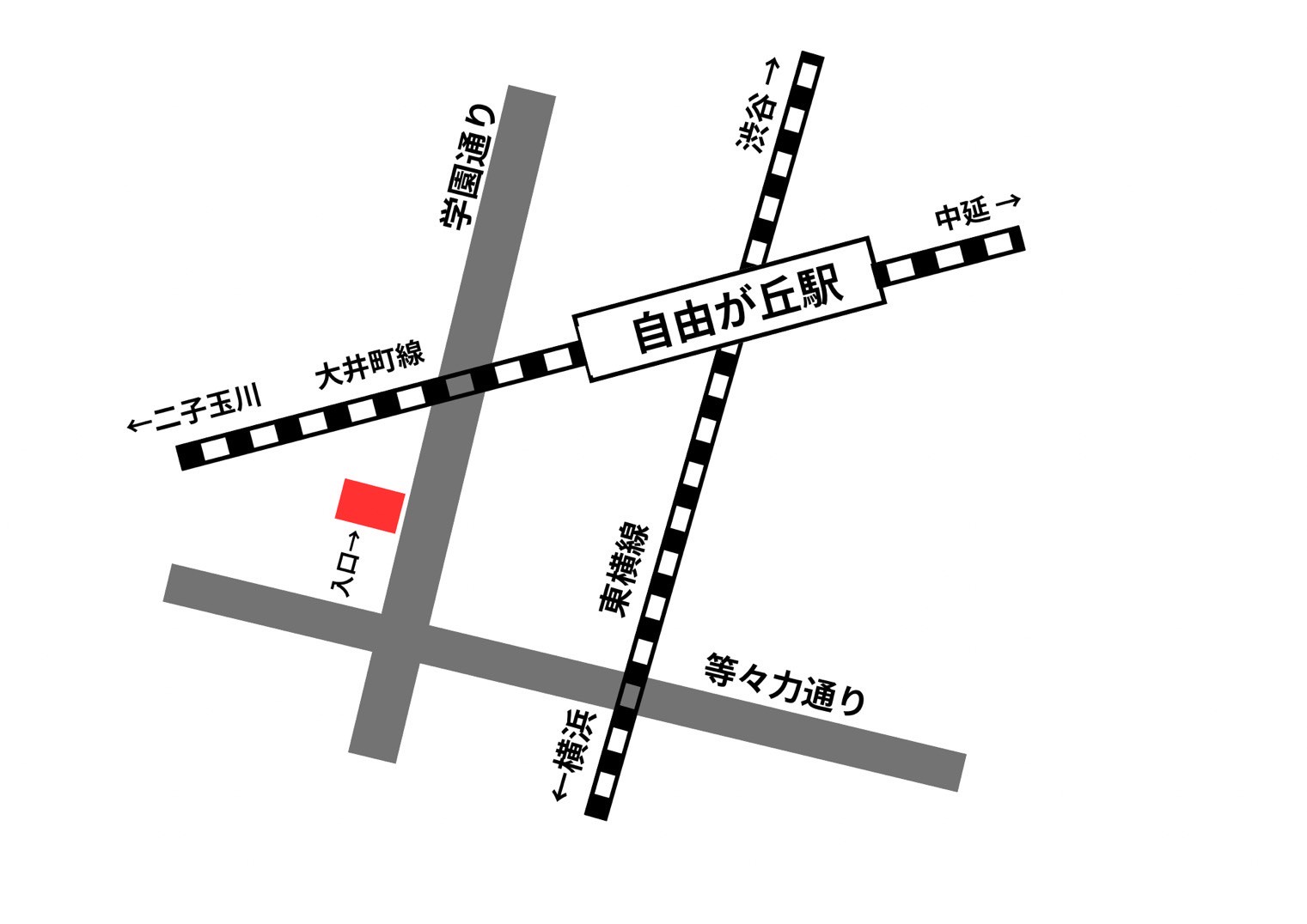 ライブハウス55自由が丘地図