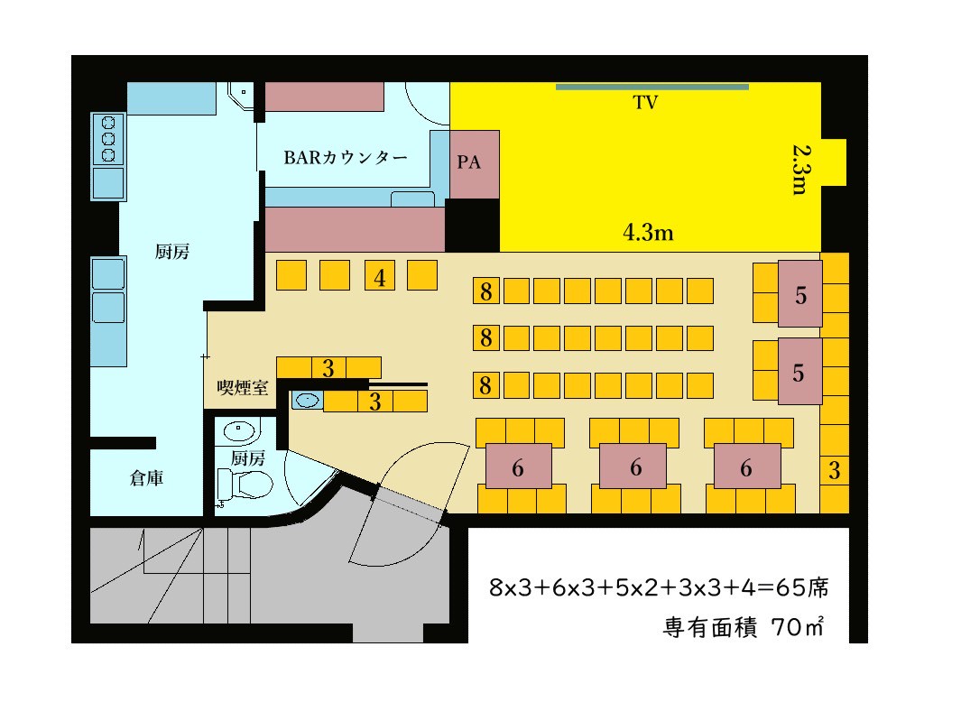 ライブハウス55自由が丘の図面